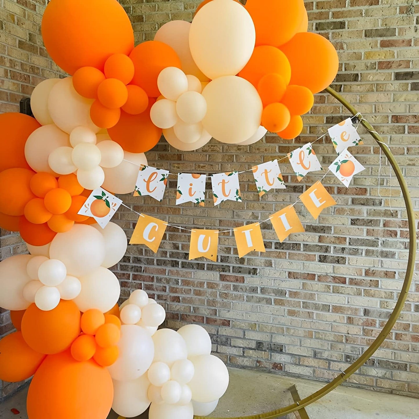 Voircoloria 105Pcs Orange Balloons 12Inch Party Latex Balloons For Boys Girls Birthday Baby Shower Gender Reveal Wedding Sunflow