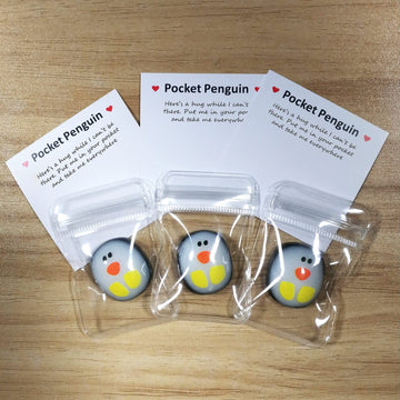 Fchmy A Little Pocket Penguin Hug, Mini Cute Animal Decoration Pocket Hug Penguin Stress Relief Toy, Special Encourage Birthday