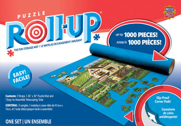 Masterpieces Accessories - Jigsaw Puzzle Roll-Up Mat & Stow Box, Standard 36''X30'', Fits 1000 Pieces