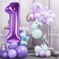 Katchon, Giant Purple 1 Balloon For First Birthday - 40 Inch, Helium Supported | Purple Number 1 Balloon, Purple 1St Birthday Decorations | Purple Number One Balloon, 1St Birthday Decorations Girl