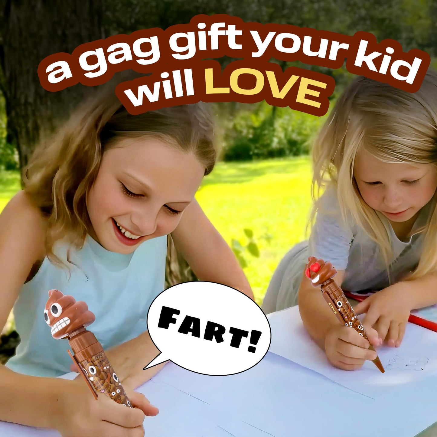Kamhi World Farting Poop Pen Makes 7 Funny Fart Sounds - Perfect Novelty Gift For Kids, Teens & Boys - Functioning Pen & Prank Toy For The Entire Family, Fun Fart Pen Gag Gifts With Big Laughs