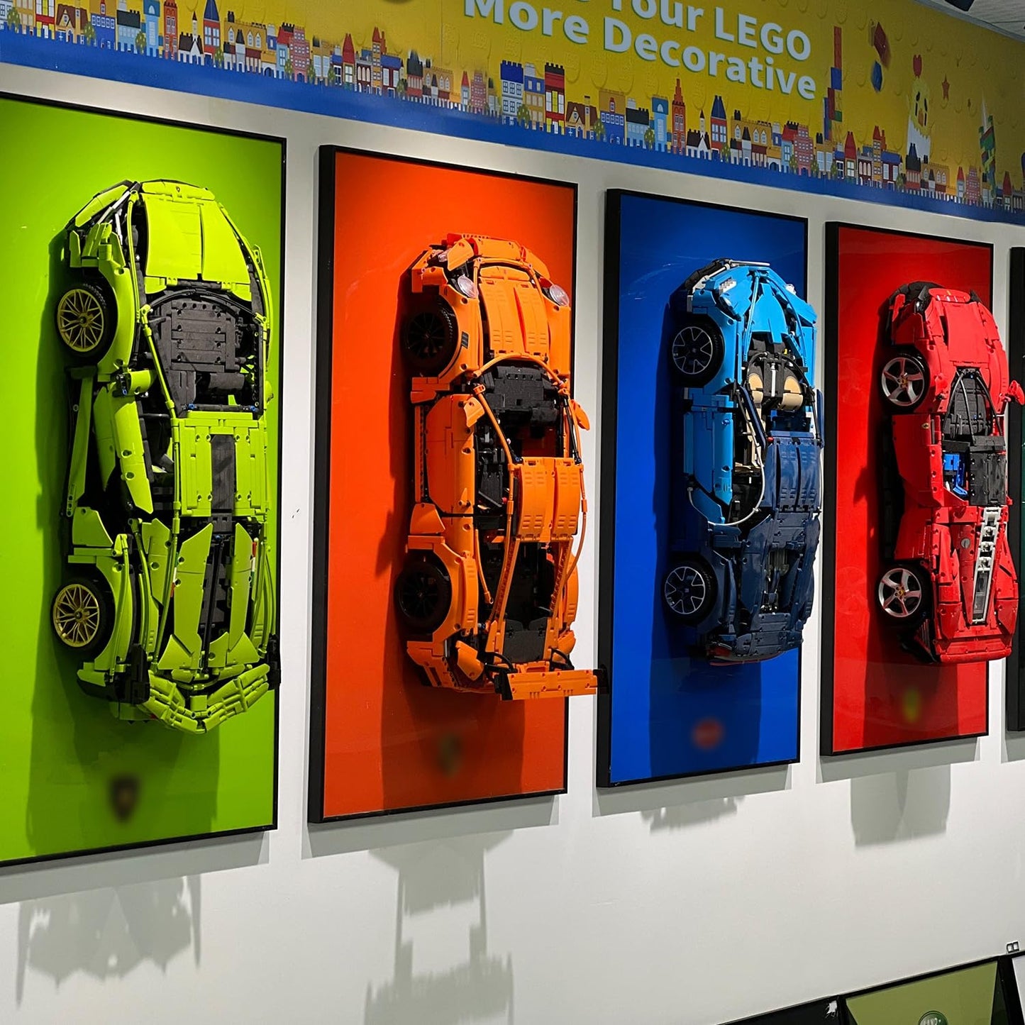 iLuane Display Wallboard for Lego Technic Bugatti Chiron 42083 Race Car  mature-themed Collectibles Lego Car Wall Mount for Building Kit  Great for Lego Lovers (No Car Included)