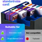 Uaono Card Storage Box For Trading Cards, 2400+ Mtg Commander Deck Box With 24Pcs Colorful Divider, Card Case Fits For Magic Tcg Ptcg Game Cards(Black&Blue)