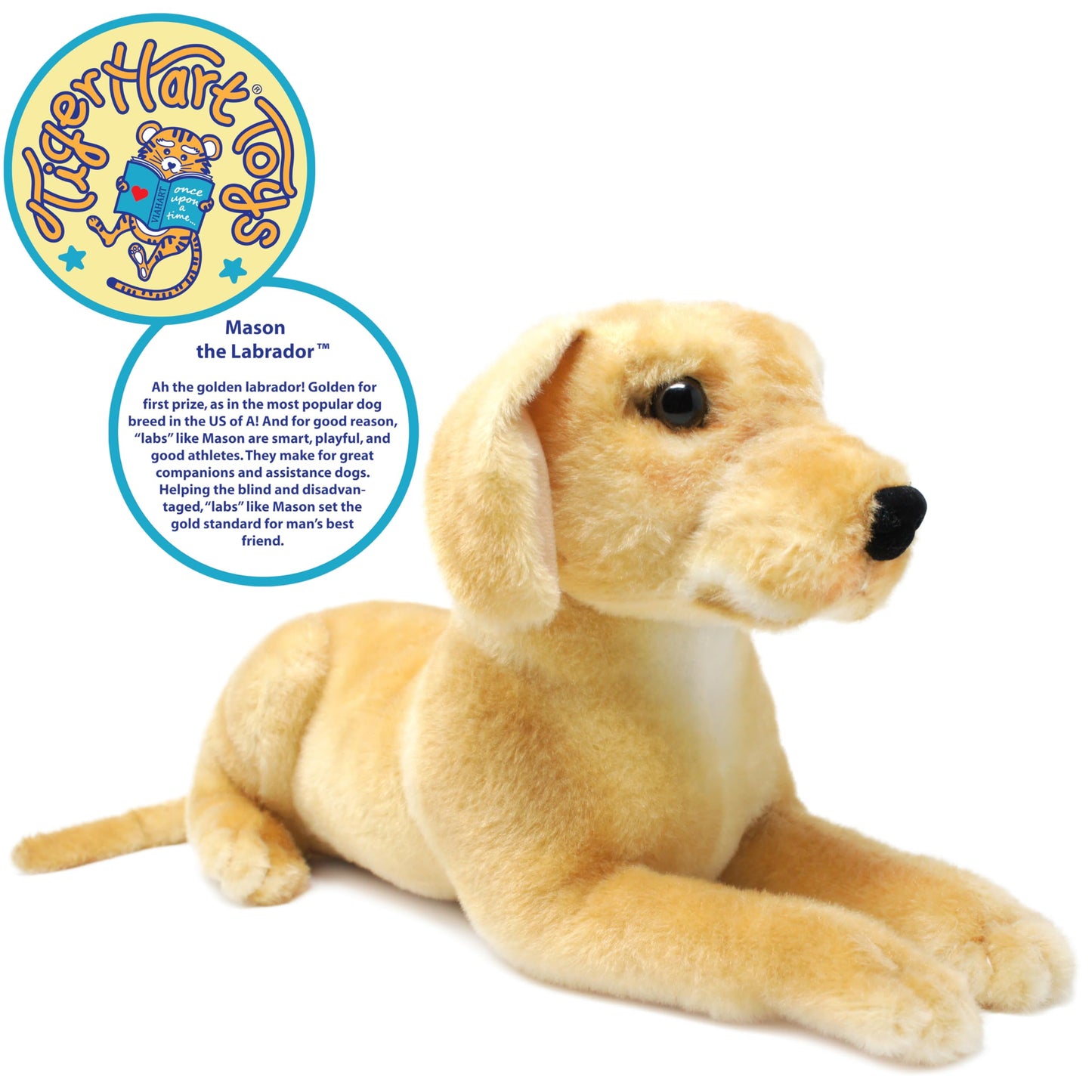 TigerHart 19-Inch Labrador Stuffed Animal Plush Toy - Multicolor, Polyester, Model 721107392330