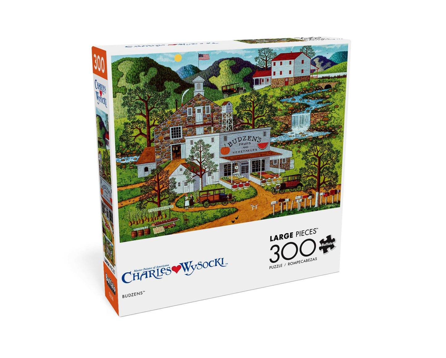 Buffalo Games 300 Piece Jigsaw Puzzle - Charles Wysocki Budzens - Large Multicolor Paper Puzzle for Adults - 21.25 x 15.00 inches