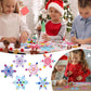 Jetec 30 Sets Snowflake Craft Kit for Kids DIY Winter Snowflake Make Your Own Snowflake Gem Sticker Pompoms Kits for Kids Winter