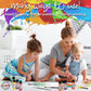 Playkidiz Washable Tempera Paints Set of 18 - Non-Toxic Acrylic Paint for Kids, Assorted Colors, Includes Brushes for Crafting and Creativity
