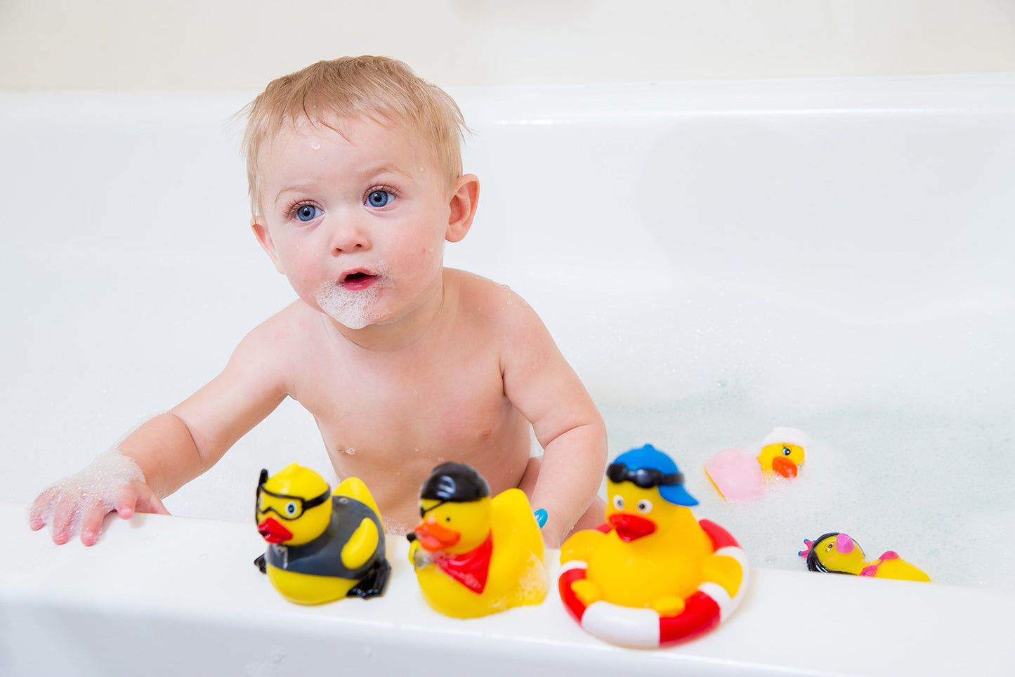 3' Coffee Lover Rubber Duck [Floats Upright] - Baby Safe Bathtub Bathing Toy