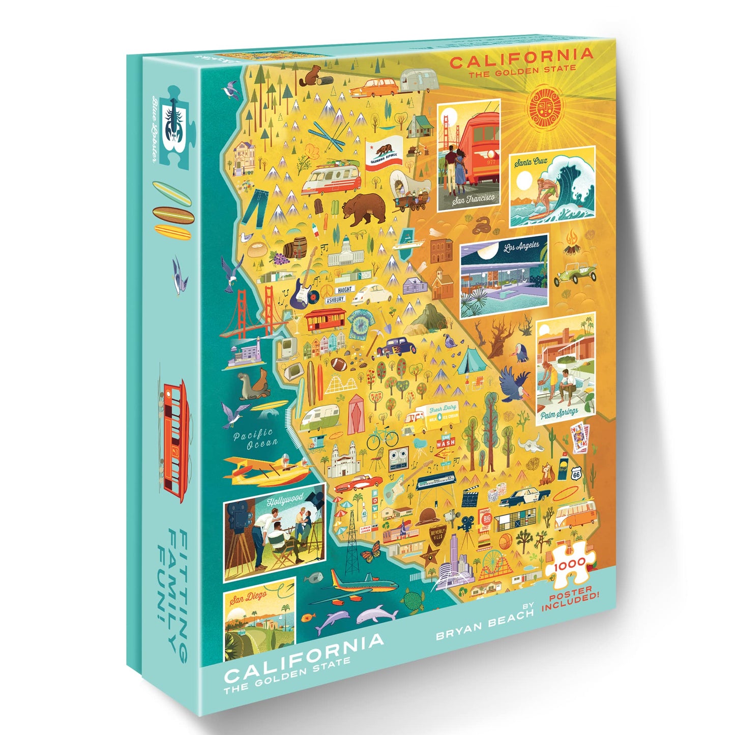 Blue Lobster 1000 Piece Puzzle (California: The Golden State)