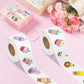 Beyumi Bubble Tea Sticker Roll - 1000Pcs Boba Stickers In 2 Rolls Waterproof Vinyl Drinks Theme Cute Kawaii Bubble Tea Decals Gift Laptop Bottle Scrapbooking Luggage Computer Envelope Decor For Kids