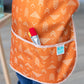 Bumkins Short Sleeve Smock, Toddler Reusable Waterproof Bib For Girls And Boys Ages 3-7 Years, Junior Childrens, Kids Paint Apron, Arts, Crafts And Play With Pocket, Soft Fabric, Boho Orange