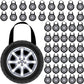 Silkfly 48 Pcs Racing Car Party Non Woven Tote Bags Race Car Wheel Bags with Handles Race Car Party Supplies for Candy Gifts Goo