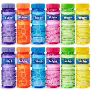 Joyin 24 Pcs Bubble Bottles With Wand Assortment For Kids, 4Oz Blow Bubbles Solution Novelty Summer Toy, Party Favors, Birthday, Outdoor & Indoor Activity