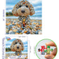 500 Piece Jigsaw Puzzles for mature-themeds - Beach Stone Dog Animal Art Puzzle for mature-themeds Challenging Fun Family Includes Poster & Dust-Free Pieces for Puzzle Lovers enhanced (23 x15 )