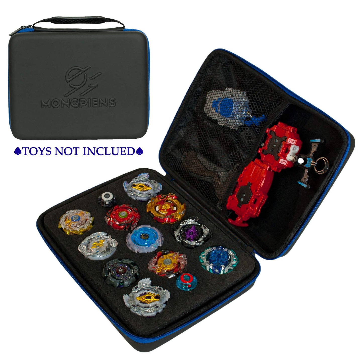 MONGPIENS Soft Carrying Case for Battling Tops - Waterproof Storage Organizer, Medium, Black
