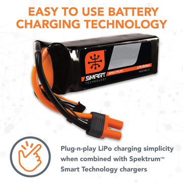 Spektrum 11.1V 2200mAh 3S 50C Smart LiPo Battery: IC3, SPMX22003S50