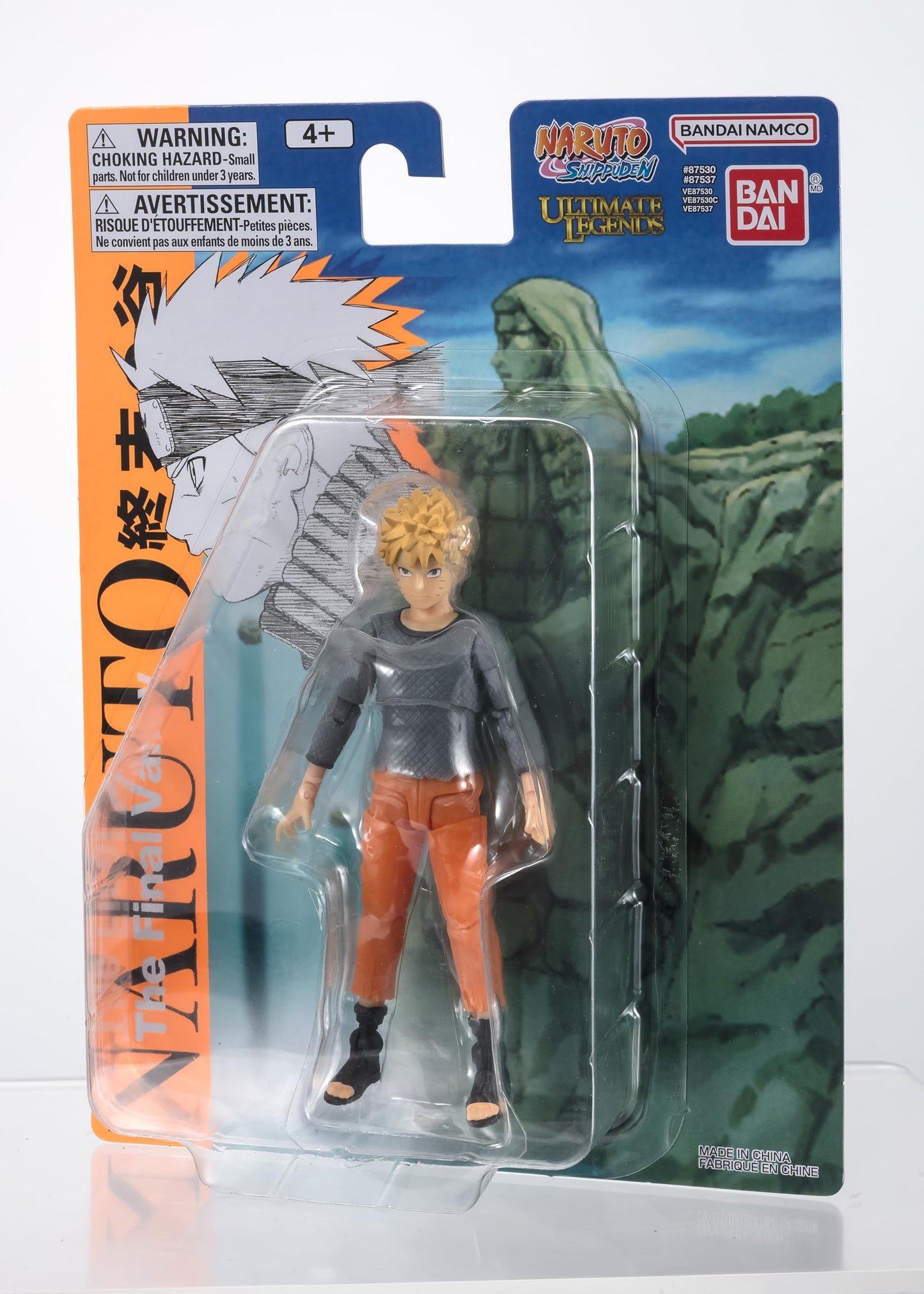 BANDAI NAMCO Ultimate Legends Naruto 5" Action Figure - Naruto Uzumaki (Final Valley) - ABS Material, Model 87537