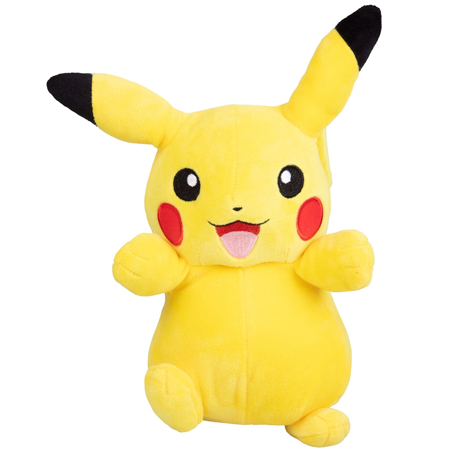 Pokemon 8" Pikachu Plush Toy - Soft Polyester Stuffed Animal - Yellow - Officially Licensed - Perfect Christmas Gift for Kids 2+