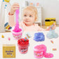 Pink Clear Bingsu Slime, Non-Sticky Glimmer Crunchy Slime, Slime Party Favors For Girls And Boys Ages 8-12, Slime Sensory Toys,