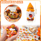 Ggstddup 56 Pcs Autumn Mini Resin Figurines Tiny Thanksgiving Day Resin Ducks Mini Animal Statue Suitable For Dollhouse Diy Cake