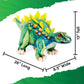 Real Planet 15' Cute Dinosaur Plush - Dino Stuffed Animal, Little Boy Dinosaur Toy, Baby Stuffed Dinosaur, Kids Stuffed Animal, (Green Stegosaurus, 15') (26' Long) (26' Long)