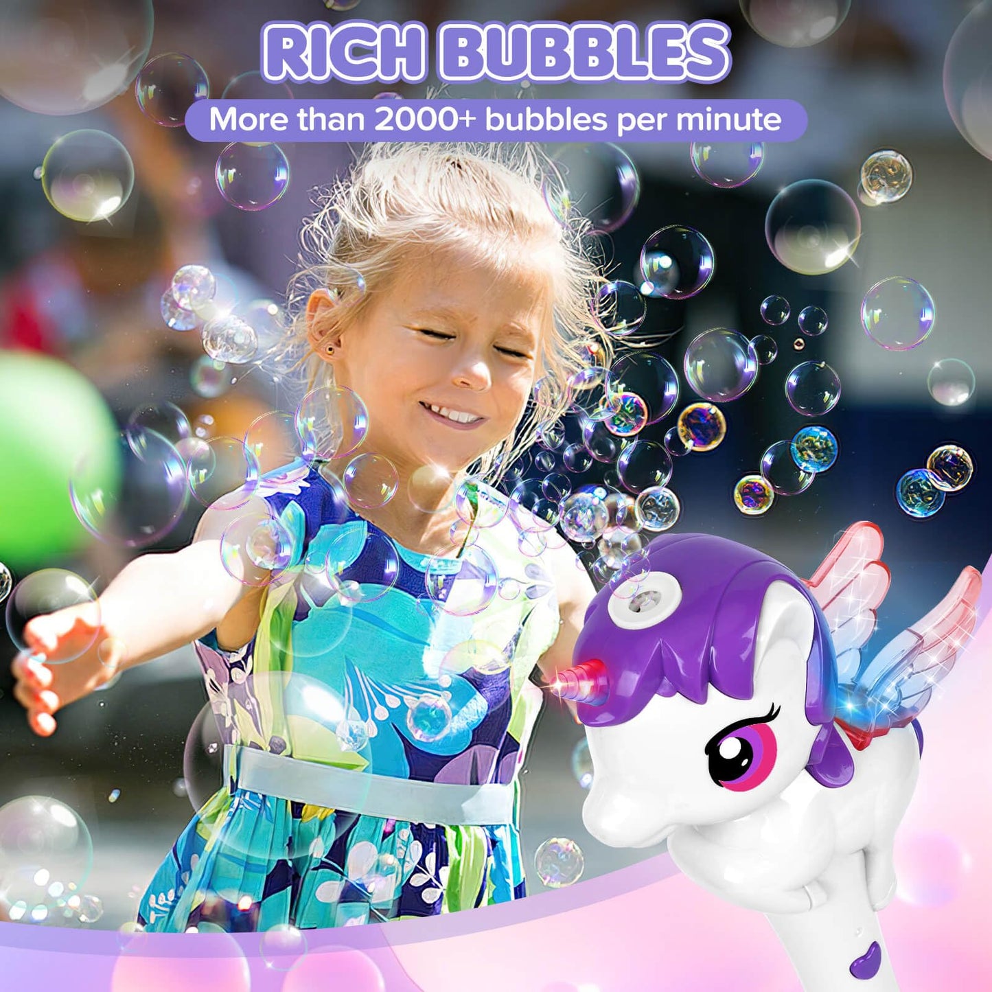 Dolanus Bubble Wands For Kids Toys Ages 3 4 5 6 7 8 Year Old Girl: Unicorn Toys Princess Wand, Toddler Girl Toys Age 3 4-5 6 Years Old, Outdoor Party Birthday Gifts For 3 4 5 Year Old Girl