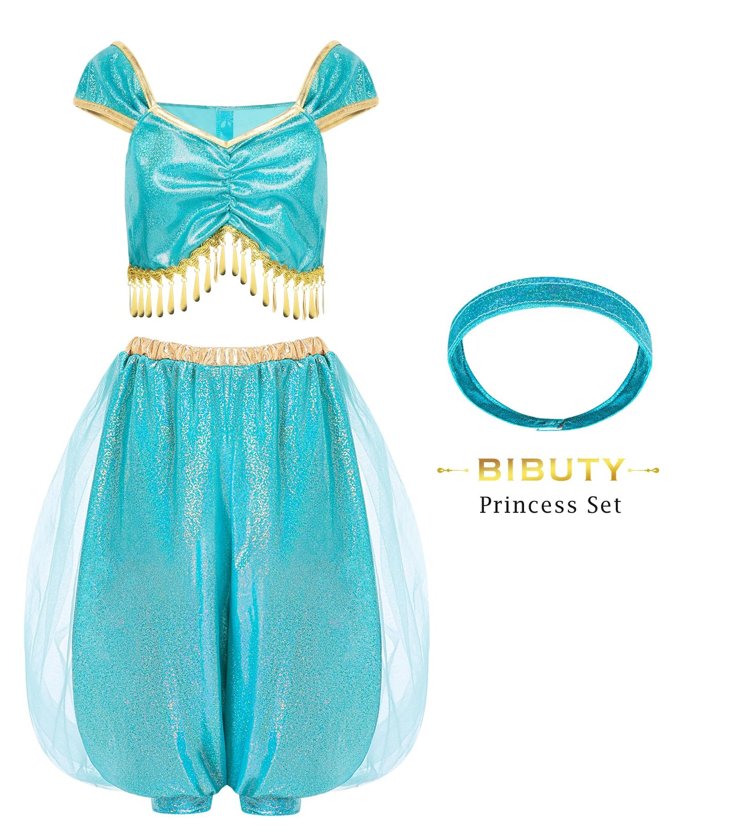 Kids Princess Dress Up Clothes For Little Girls, Bibuty Pretend Play & Dress Up Princess Costume Set With Princess Dresses Crown Cape For Little Girls, Princess Toys Gifts For 3-6 Toddler Little Girls