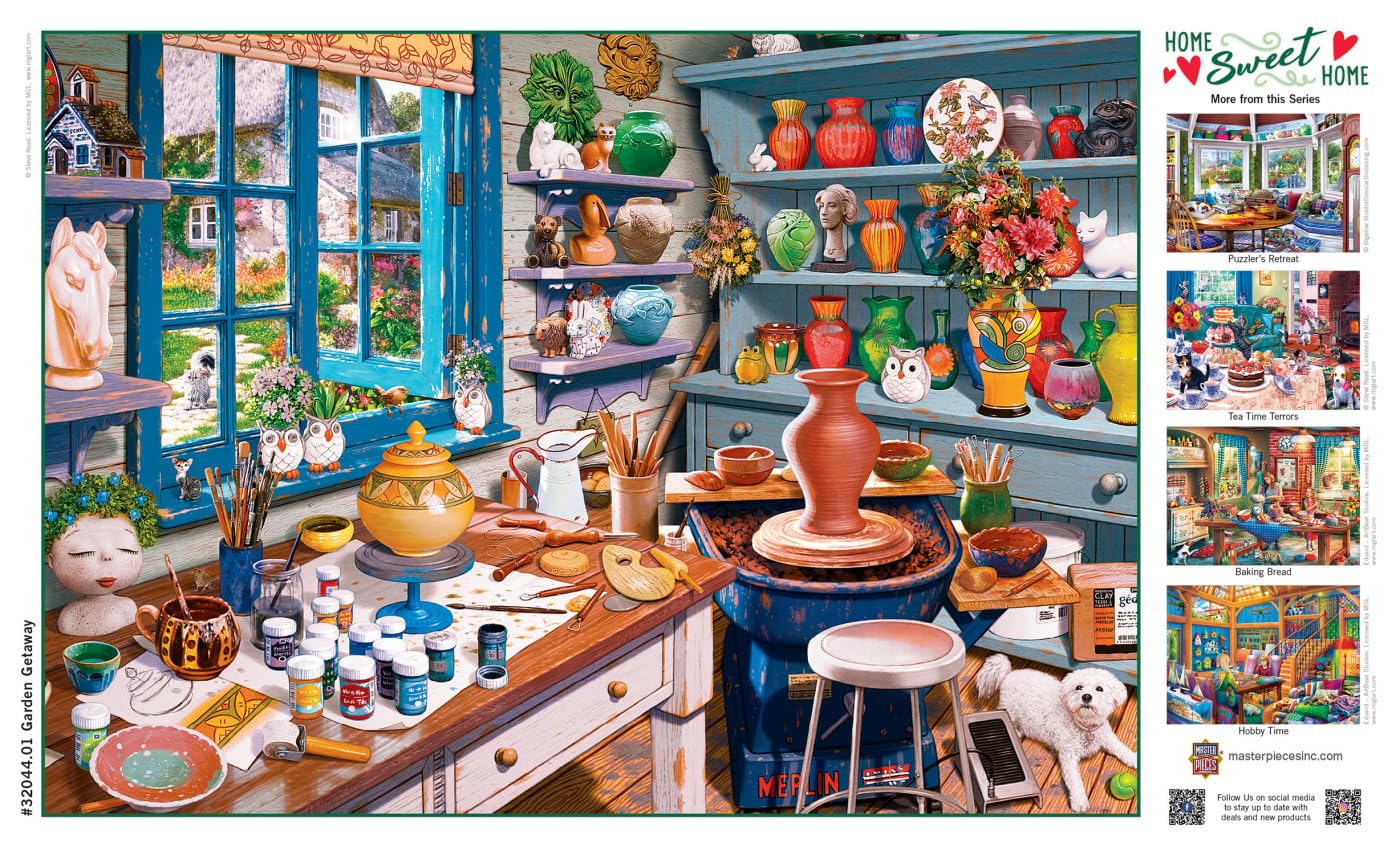Masterpieces 550 Piece Jigsaw Puzzle For Adults, Family, Or Youth - Garden Getaway - 18'X24'
