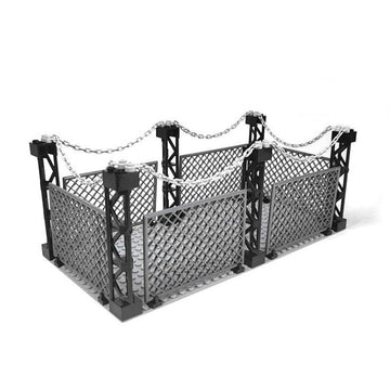 Safety Guardrail,Closed Cage Building Blocks Set,Compatible with Lego Jurassic World t rex ,Halloween Jail,WW2 Military and More