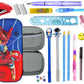 15Pcs Avenger Theme Stationery Gift Set For Boys 3D Embossed Pencil Pouch With All School Stationery Pen Pencil Eraser Glue Pape