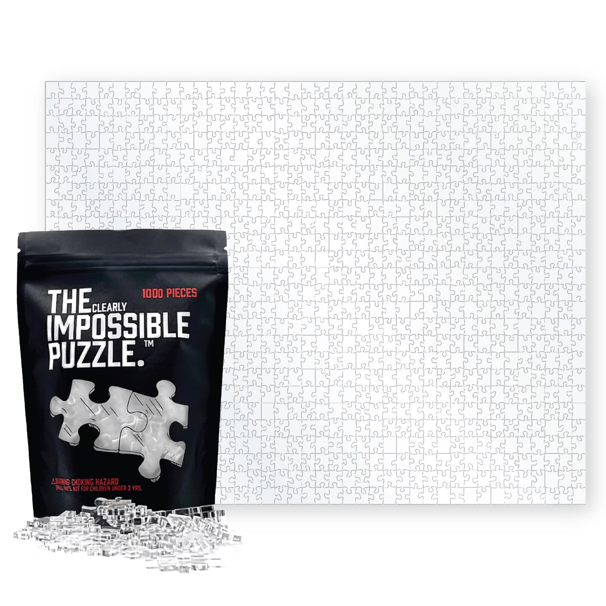 The Clearly Impossible Puzzle 100  200  500  1000 Pieces Hard Puzzle for Adults Cool Difficult Puzzles Clear Hardest Puzzle - Difficult Funny Puzzle for Adults (1000 Piece)-New