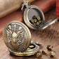 Mini DND Dice Set Steampunk Hollow Paladin Knight Warrior Pocket Watch Shell Case, 7pcs Polyhedral Metal D&D Dice Set, DND Gifts