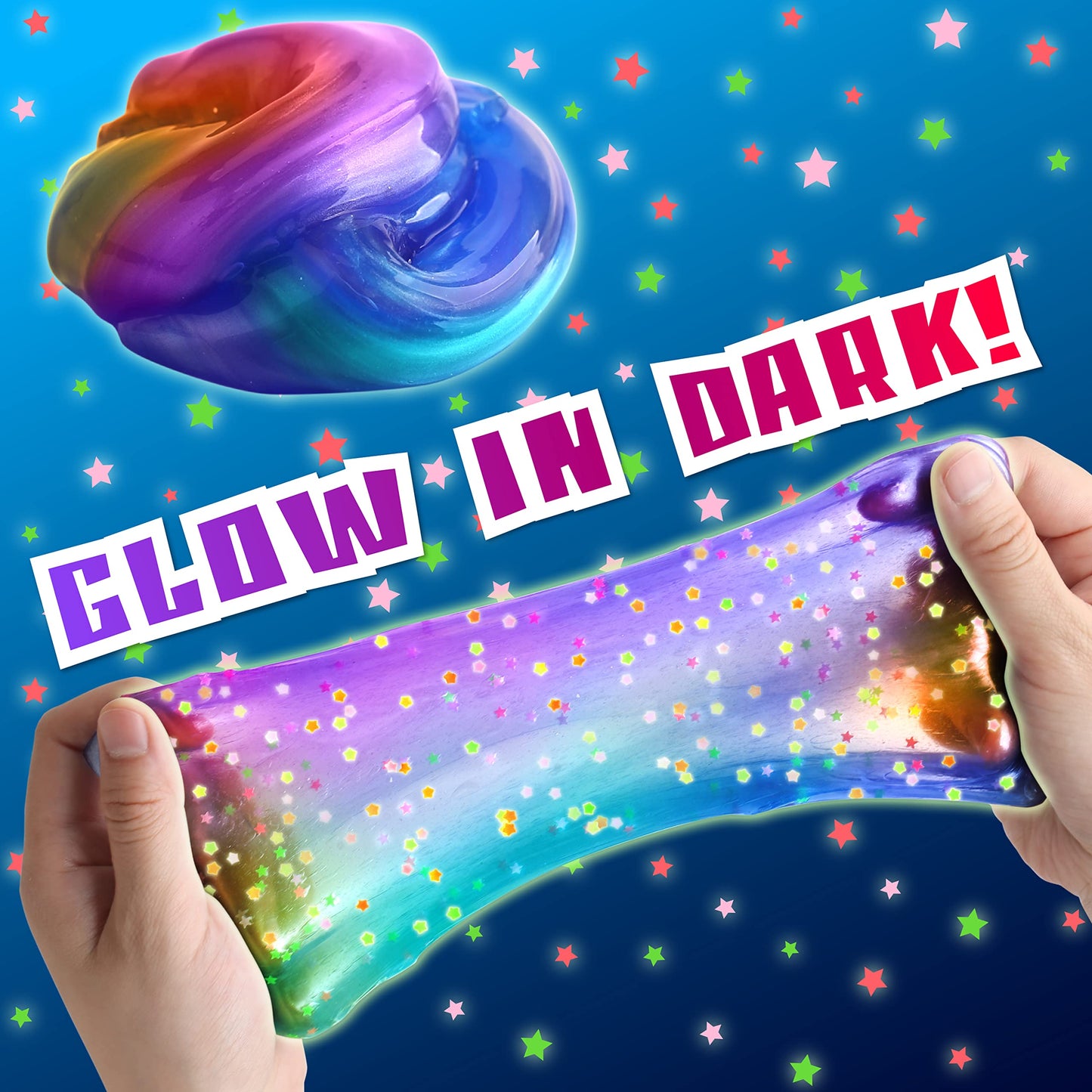 35.16 Fl Oz Galaxy Glowing Slime For Kids, Funkidz 1040Ml Premade Space Slime Pack Toy For Girls Boys Slime Kit With Neon, Glow, Metallic Fun Craft Party Gifts