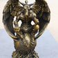 Ebros Gift Sabbatic Goat The Thinker Baphomet Sitting On The Globe Statue 7.75 Tall Baphometh with Pentagram Star Idol Altar Fig