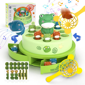 Uneede Frog Bounce And Catch Game Toys,Popping Board Games For Kids Age 4-6,Frog Pop Up Game,Catching Music Games For Kids 4-8 8