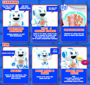 Lexibook Powerman Star - Remote Control Walking Talking Toy Robot Stem Programmable For Kids 4+ - Rob85En