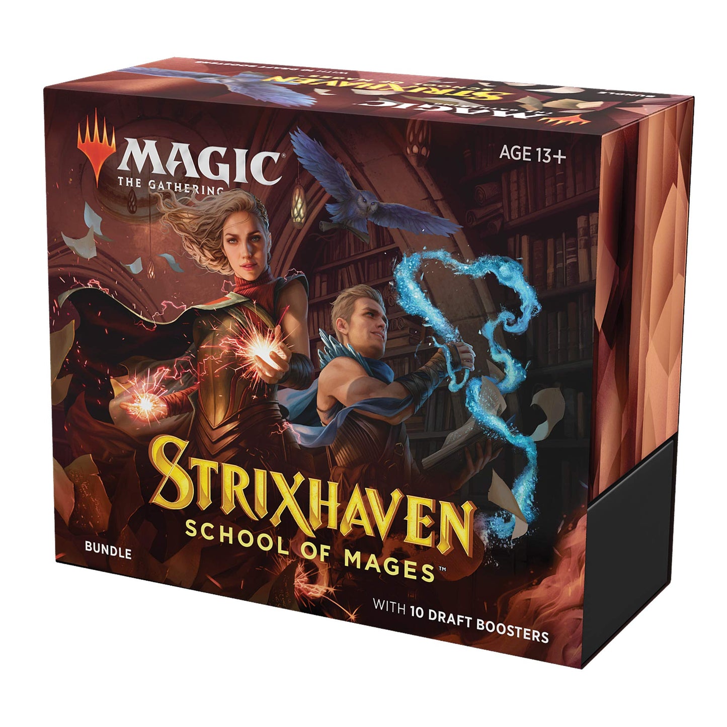 Wizards of the Coast Magic: The Gathering Strixhaven Bundle - 10 Draft Boosters, Brown, Standard Size, Model C84370000