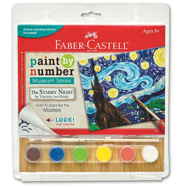 Faber-Castell Paint By Number Museum Series - Vincent Van Gogh, The Starry Night - Paint By Numbers For Adult Beginners & Young Artists (Packaging May Vary)