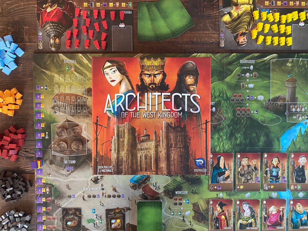 Renegade Game Studios Architects of the West Kingdom Board Game for 1-5 Players, Aged 12+, Cardboard, Multicolor, Model RGS-00819