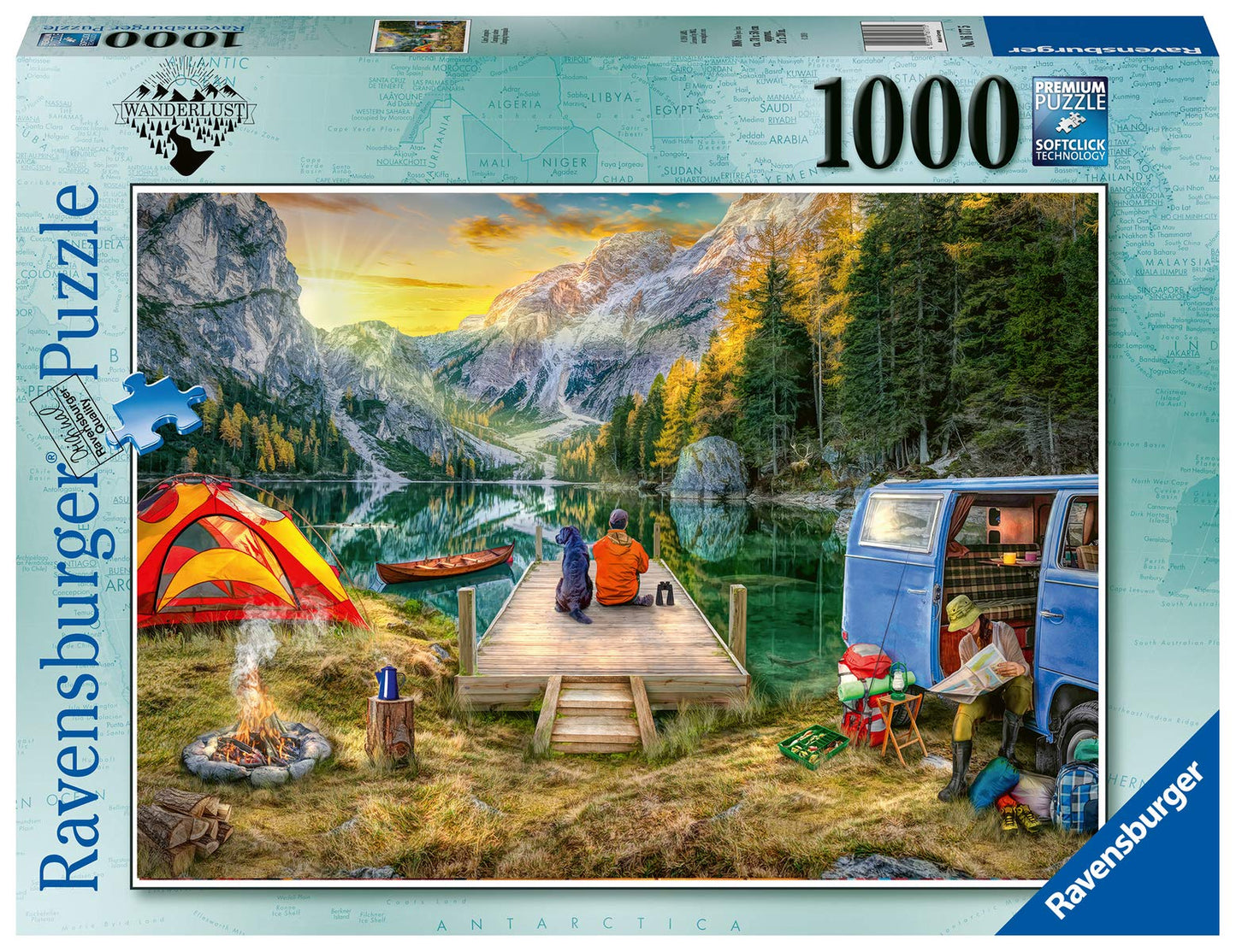 Ravensburger Calm Campsite Puzzle - 1000 Unique Pieces | Softclick Technology Ideal For Adults And Kids Aged 12+ | Eco-Friendly