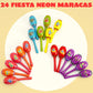Joyin 24 Pcs Cinco De Mayo Mini Wooden Maracas Musical Fun Party Favors For Birthday Party Favors, Mexican Fiesta Decorations, Luau Photo Props, Carnivals Event, Taco Tuesday