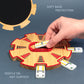 Queensell Wooden Mexican Train Hub - Mexican Train Accessories for Classic Domino Game - Mexican Train Centerpiece 7.8x7.8x0.5 i