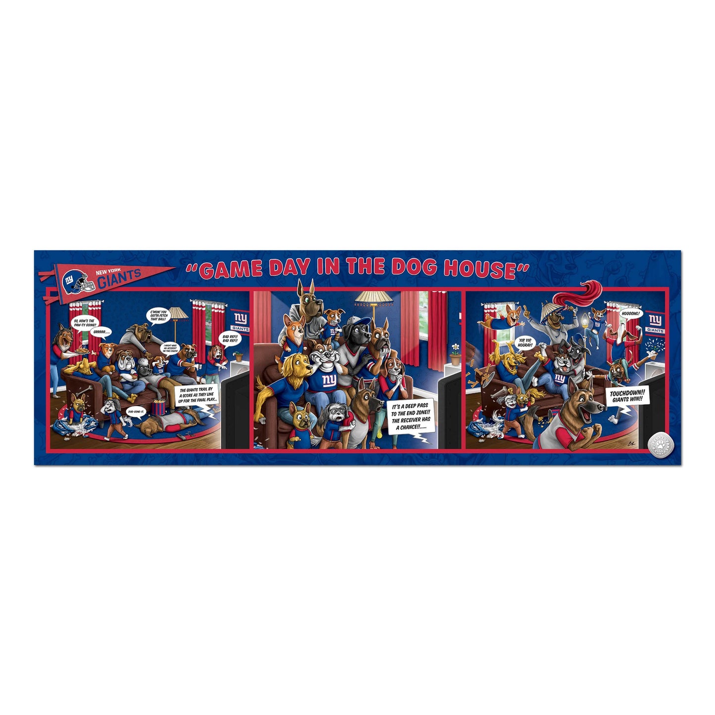 Youthefan Nfl New York Giants Game Day In The Dog House 1000Pc Puzzle