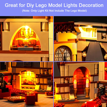 Hilighting Upgraded Led Light Kit For Lego Gryffindor House Banner Building Set, Compatible With Lego 76409, Gift Idea For Boys,