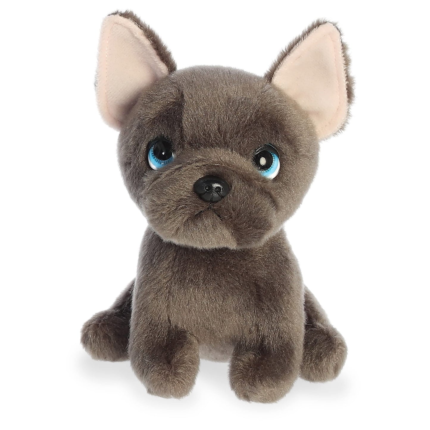 Aurora Expressive Petites Bonbon French Bulldog Stuffed Animal - Emotional Connection - Loving Companions - Gray 7 Inches