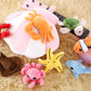 PELATOS Plush Soft Stuffed Ocean Sea Animals Playset, 10" Multicolor, Includes Turtle, Lobster, Crab, Dolphin, Stingray, Octopus, Starfish, Nemo