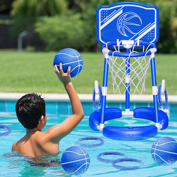 Springflower Pool Basketball Hoop With Backboard, Kids & Adults Swimming Pool Floating Basketball Pool Game,Pool Floating Basket