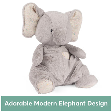 Gund Baby Oh So Snuggly Elephant Large Plush Stuffed Animal For Babies And Infants, Ash Grey, 12.5