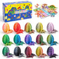 Dak Haan 15PCS 3D Printed Dragon Egg 3D Dragon Eggs Set with Display Stand Mini Dragons Eggs Set Fidget Toy Cool Stuff Fun Gifts DIY Craft Kit Dino Eggs for 5-7 4-6 8-12 Year Old Boys Girls