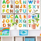 Whaline 52Pcs Alphabet Gel Clings - Colorful Animal ABC Window Decals for Educational Learning & Nursery Decor
